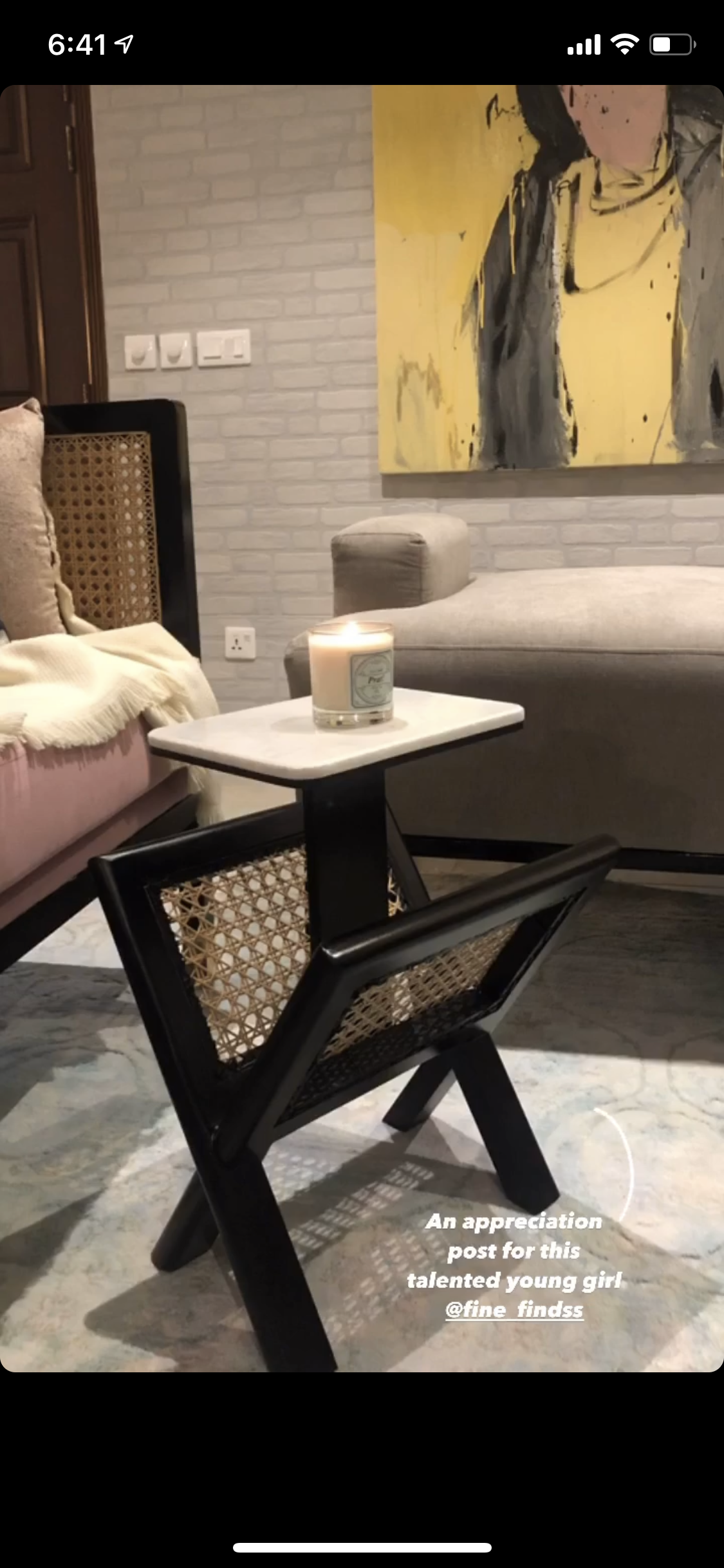 Marble Top Magzine Table