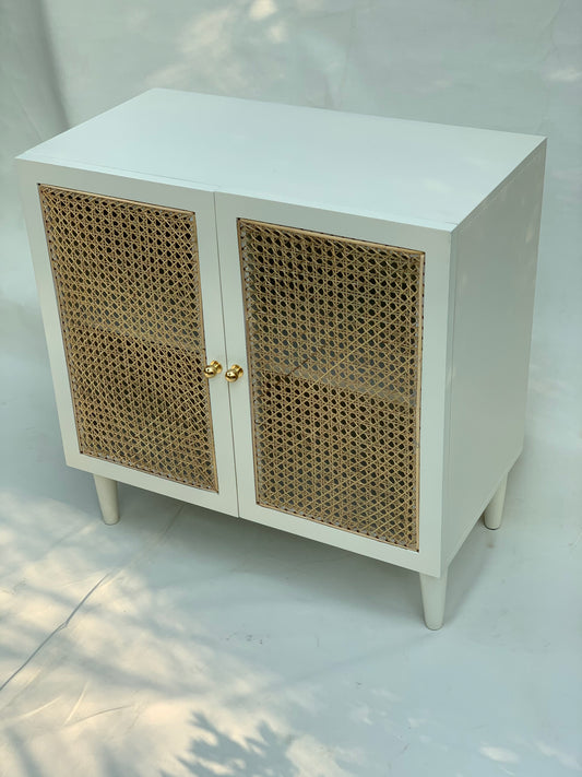 Mini Retro Wicker Cabinet