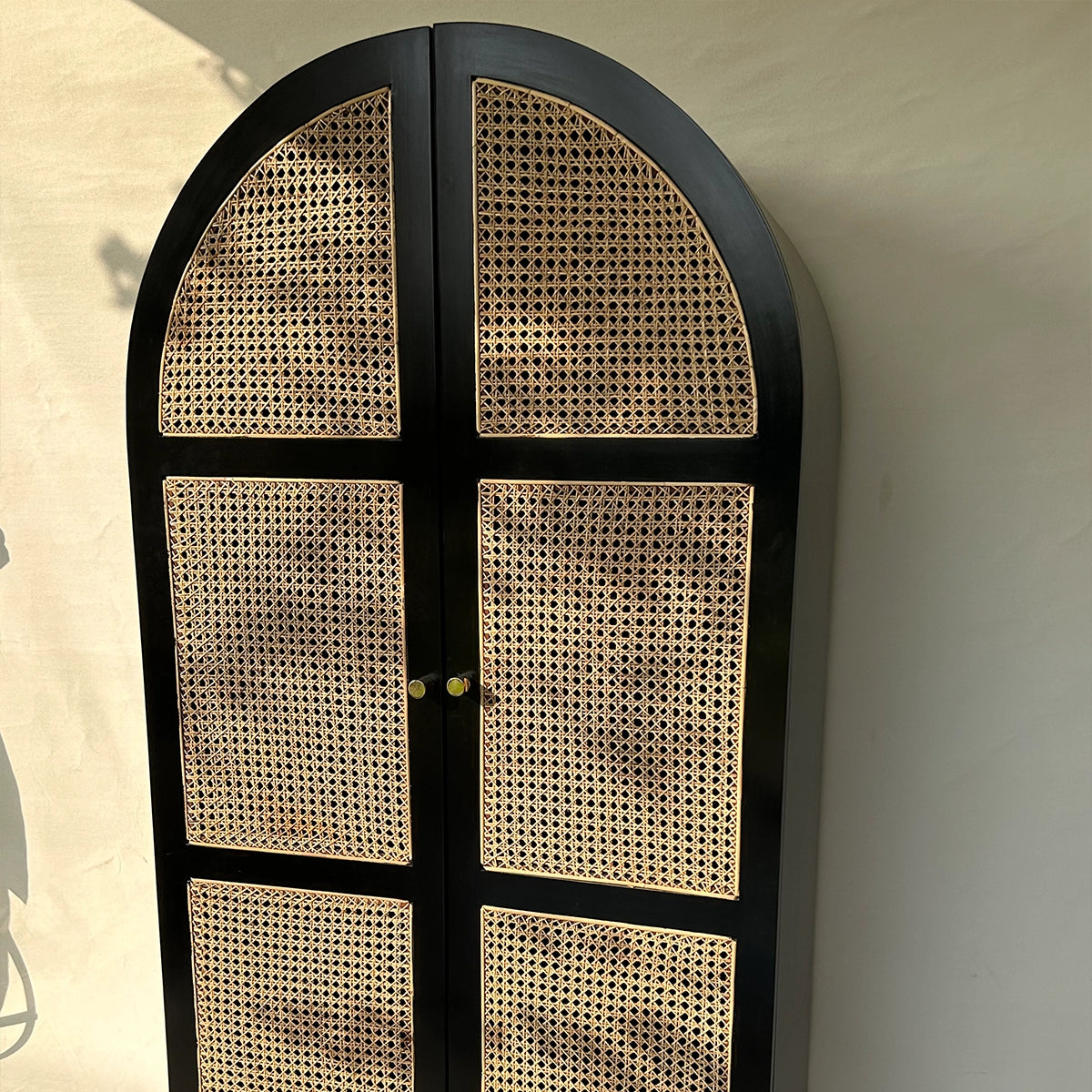 Arched Cane Cabinet