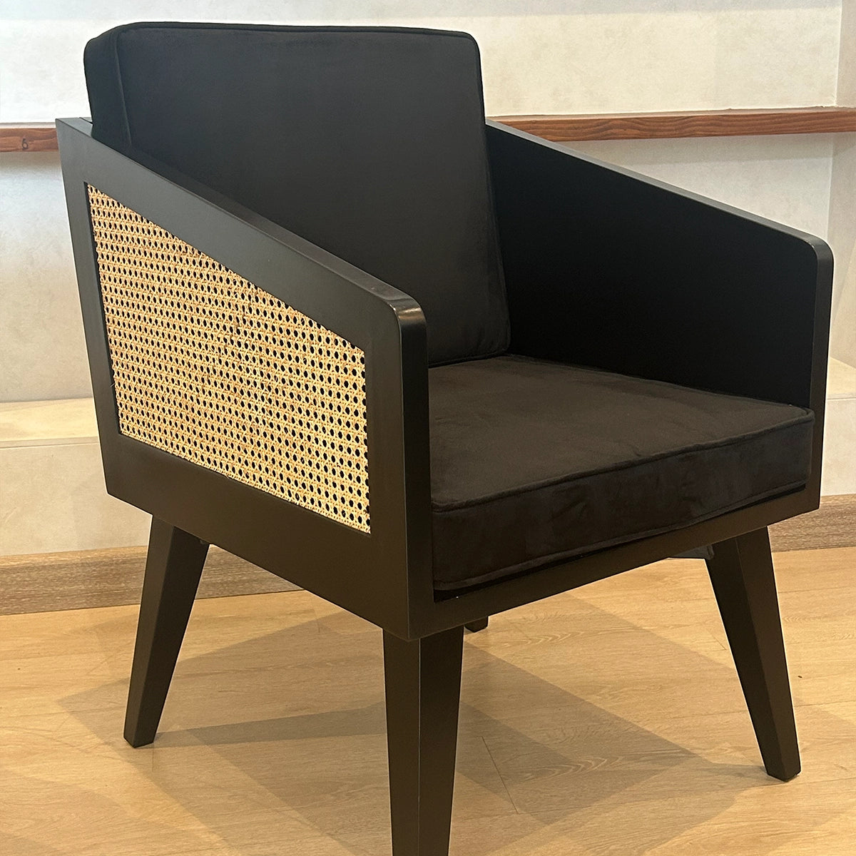Black Cane Chair