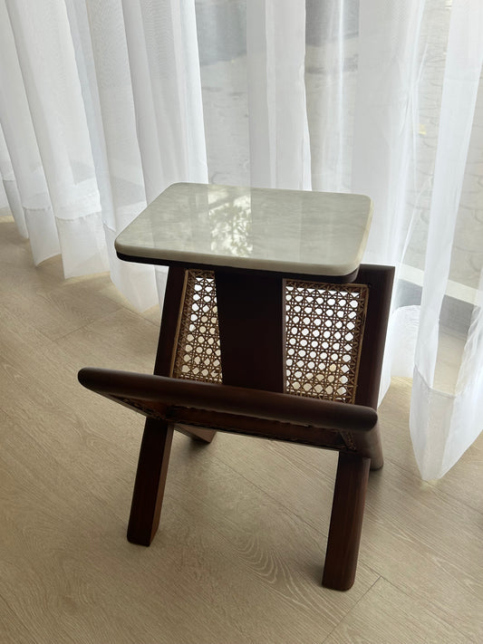 Marble Top Magzine Table