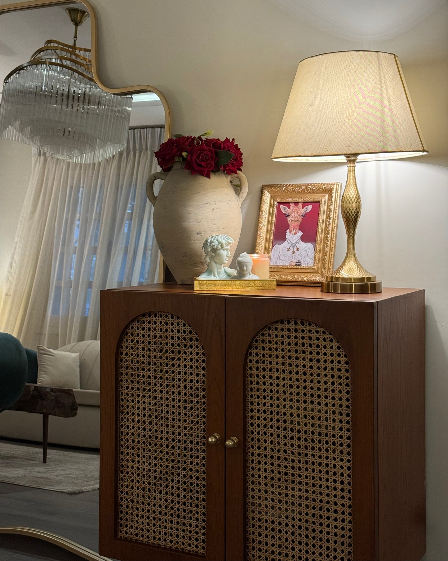 Retro Wicker Cabinet