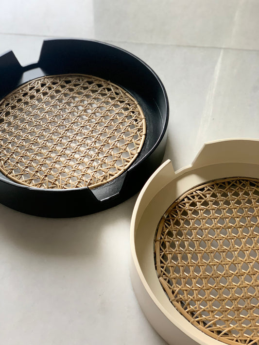 Round Cane Tray