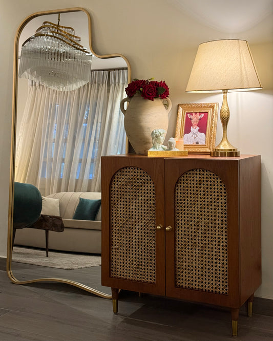 Retro Wicker Cabinet
