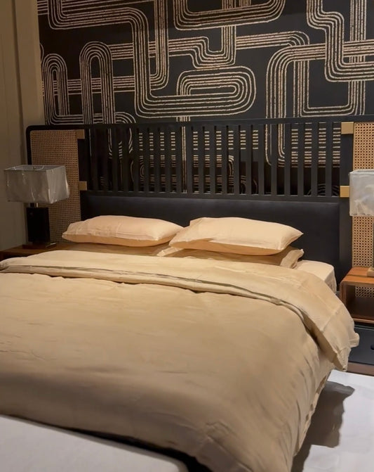 MILA CANE AND FABRIC BED