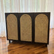 Arched Cane Cabinet 3 Door