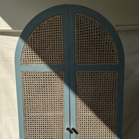 Arched Cane Cabinet