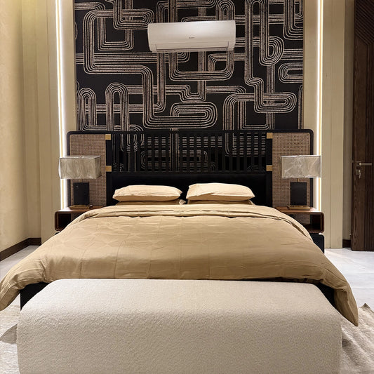 MILA CANE AND FABRIC BED