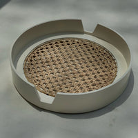Round Cane Tray
