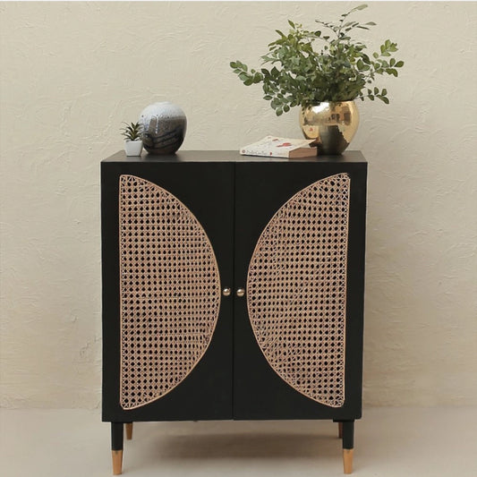 Double Door Cane Console
