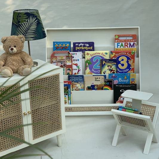 White Book Shelf and Cabinet